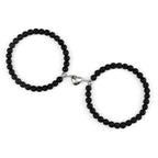 Pulseras para Parejas Pulsera Magnética de Perlas negro y negro