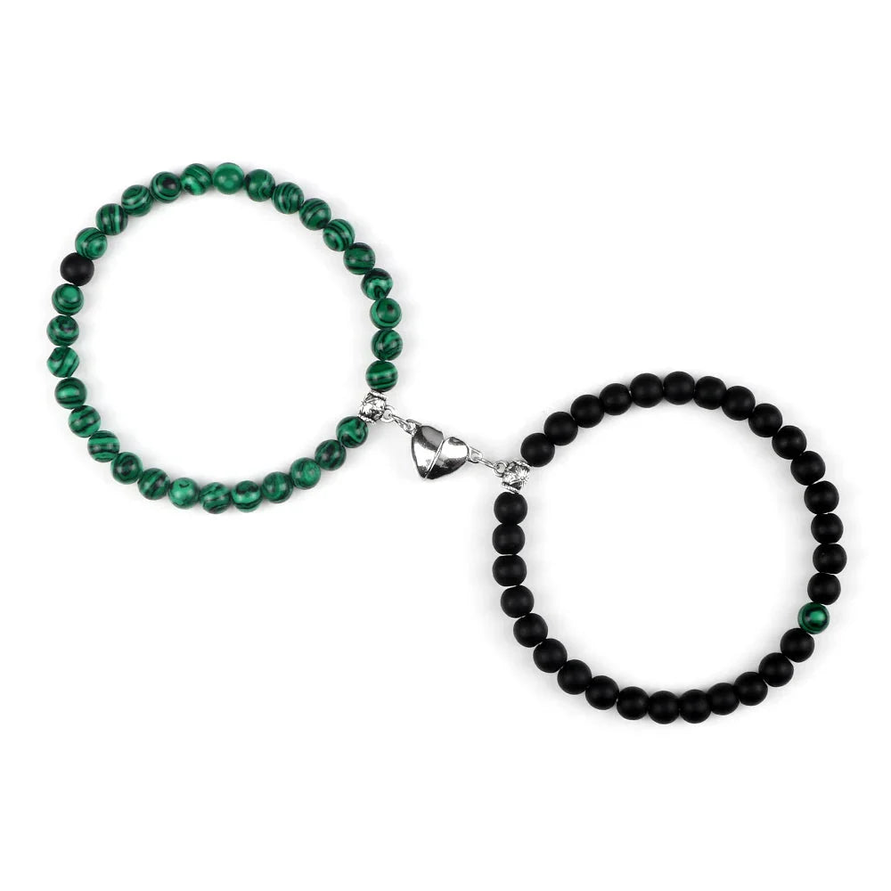 Pulseras Magnéticas de Perlas para Parejas