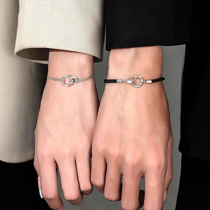 Pulseras para Parejas Románticas Esclavas Anillos