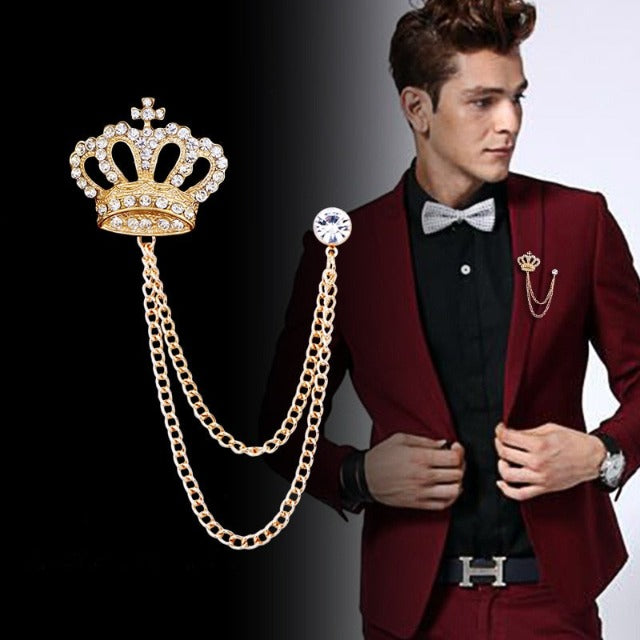Prendedor De Traje Corona