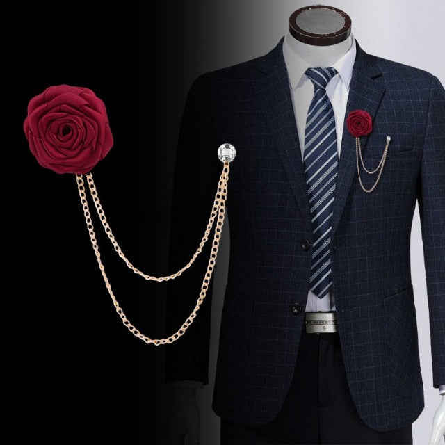 Prendedor de Traje Flor de Rosa