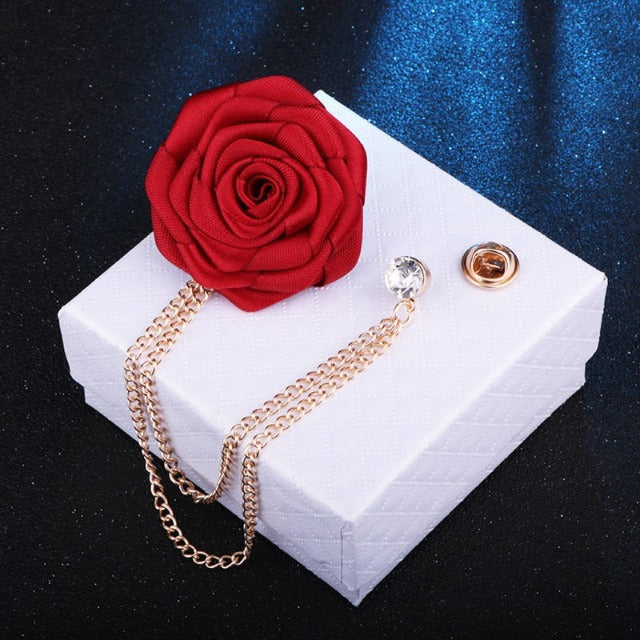 Broche de Traje Flor de Rosa