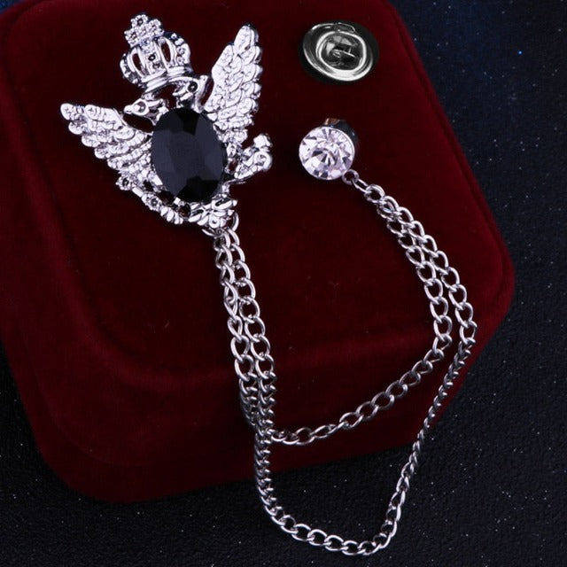 Broche de traje pájaros
