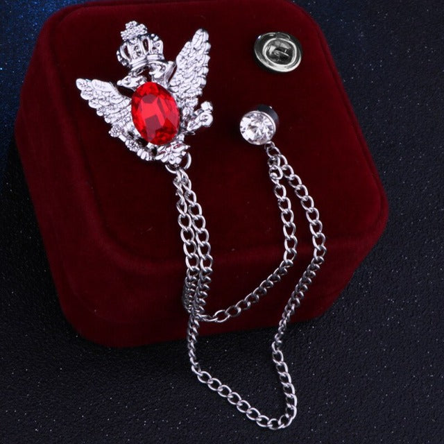 Broche de traje pájaros