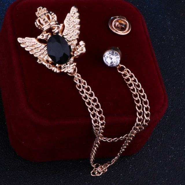 Broche de traje pájaros