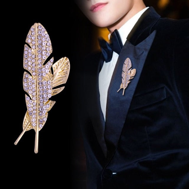Broche De Traje Pluma
