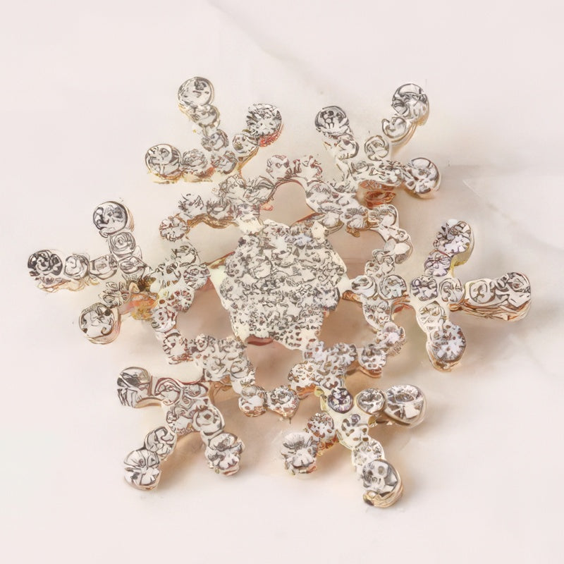 Broche Copo de Nieve Invierno Mujer