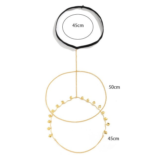 Cadena de Muslo con Perlas Oro & Plata