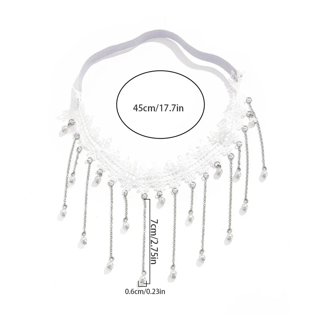Cadena de Muslo Blanca - Joya de Muslo Cuerpo Muslo Mujer Pierna