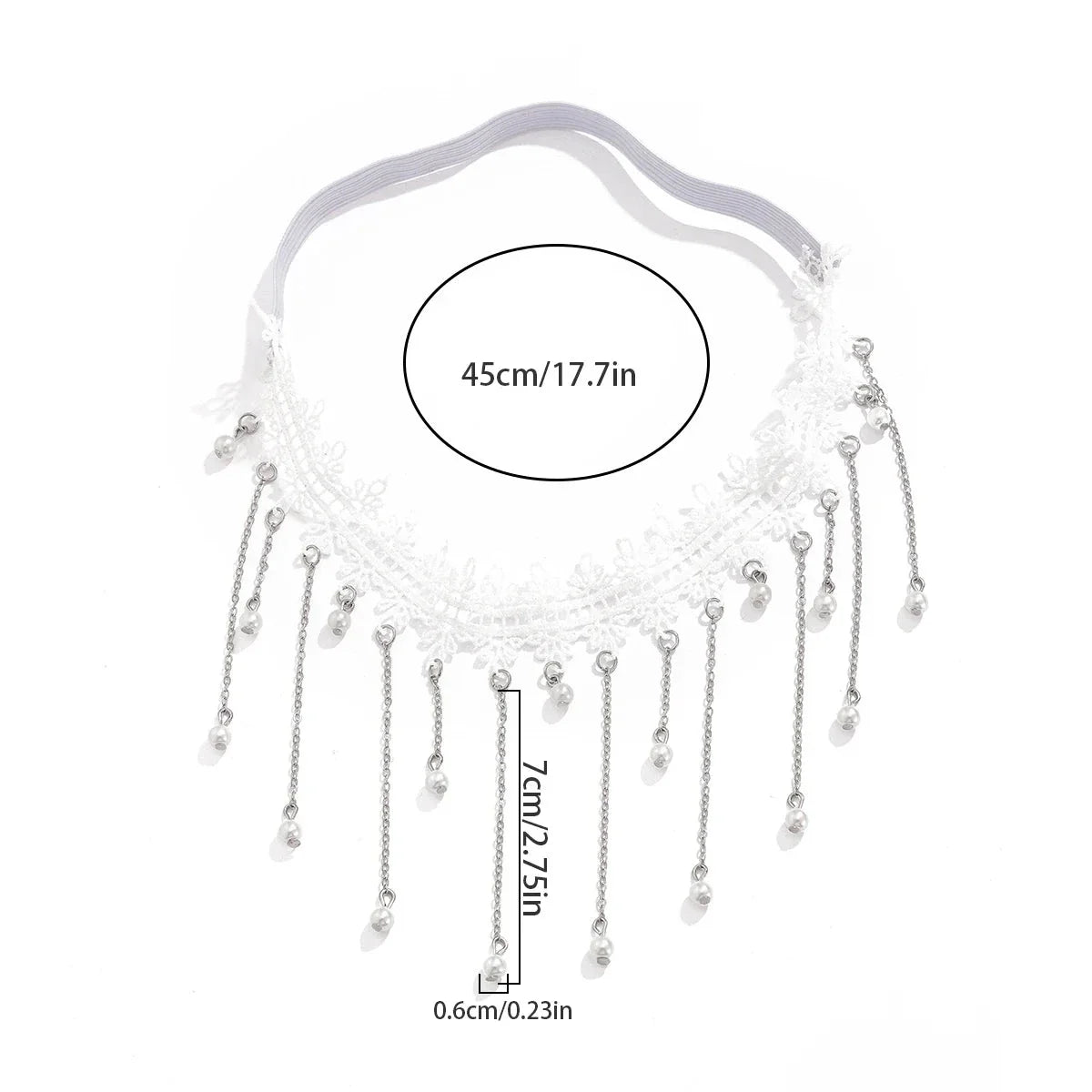 Cadena de Muslo Blanca - Joya de Muslo Cuerpo Muslo Mujer Pierna