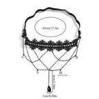 Cadena de Muslo Negra - Joya de Muslo Cuerpo Muslo Mujer Pierna