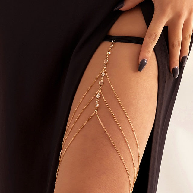 Cadena de Muslo Oro & Plata para Mujer oro