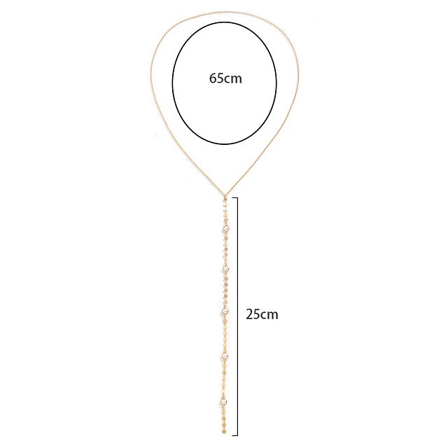 Cadena de Escote con Perlas para Mujer