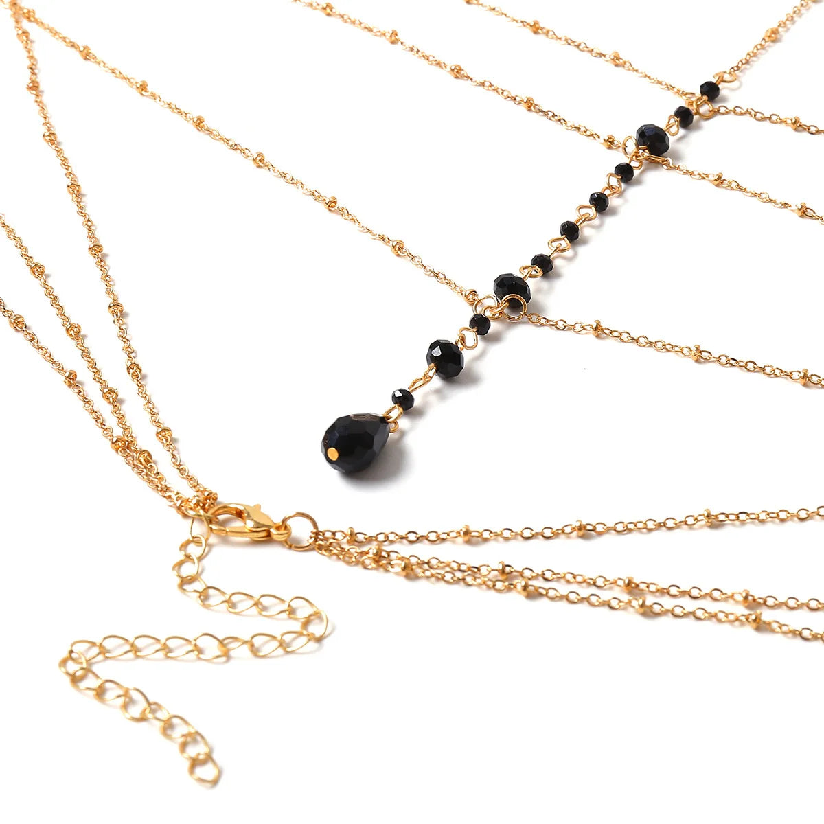Cadena de Escote Mujer Collar Negro oro