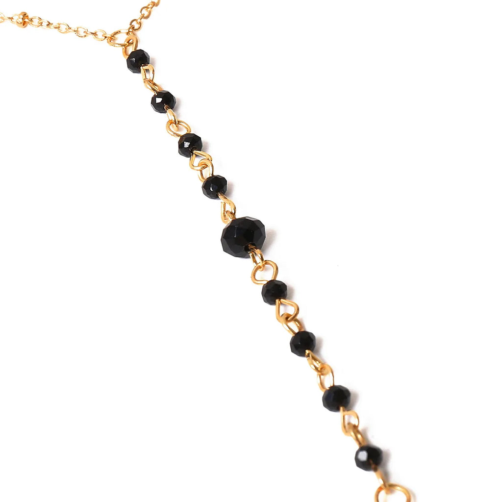 Cadena de Escote Mujer Collar Negro oro