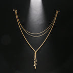 Cadena para la espalda Collar Adorno Dorsal Mujer oro