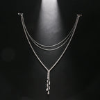 Cadena para la espalda Collar Adorno Dorsal Mujer plata