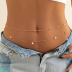 Cadena de Vientre con Perlas para Mujer oro
