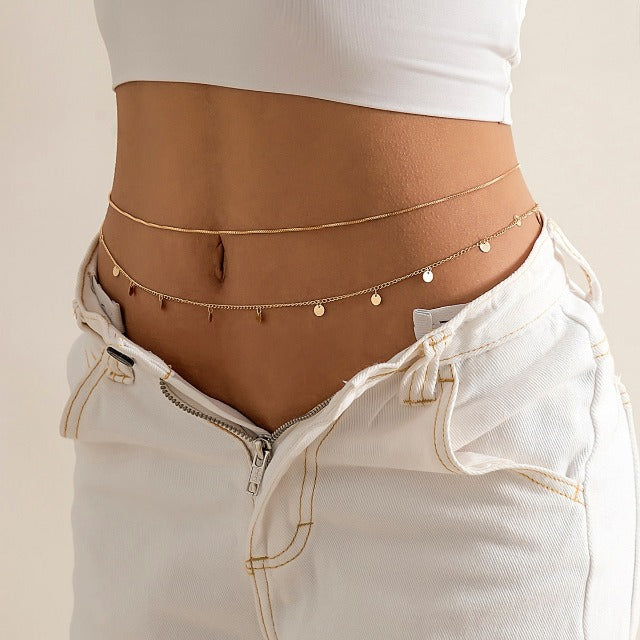 Cadena de Vientre para Mujer Oro & Plata