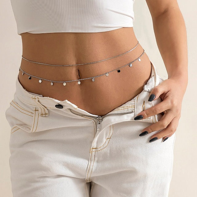 Cadena de Vientre para Mujer Oro & Plata plata