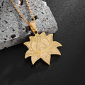 Cadena y Medallón Flor de Loto oro