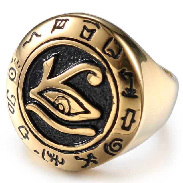 Anillo egipcio oro oro