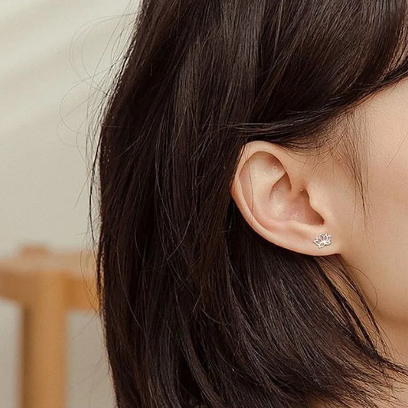 Pendientes de Mujer Aretes Flor de Loto
