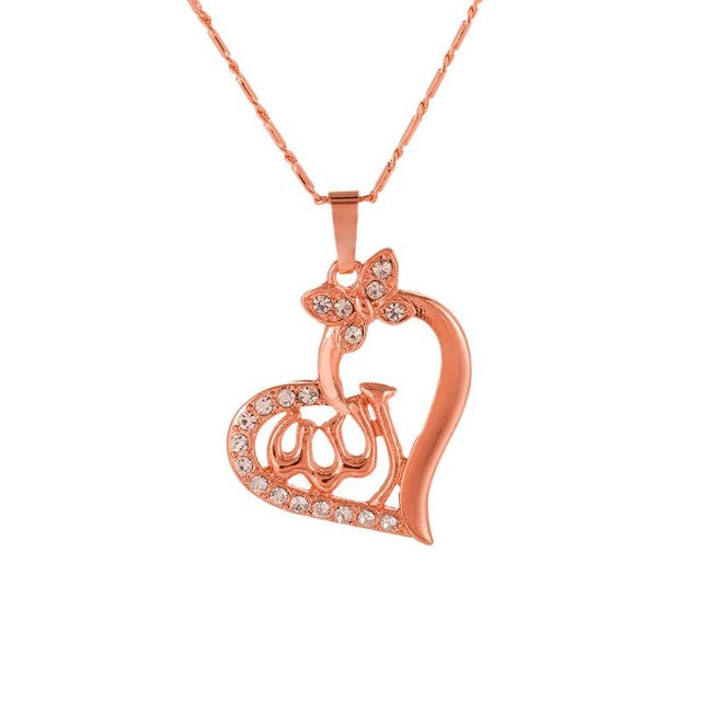 Collar Allah Oro oro rosa