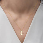 Collier ancre femme
