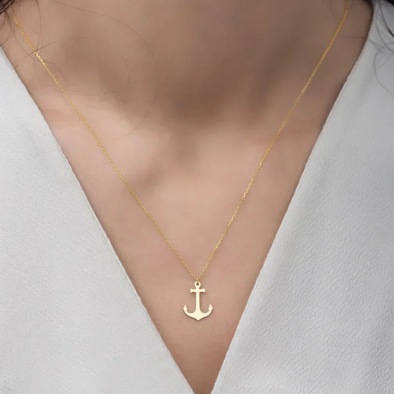 Collier ancre femme