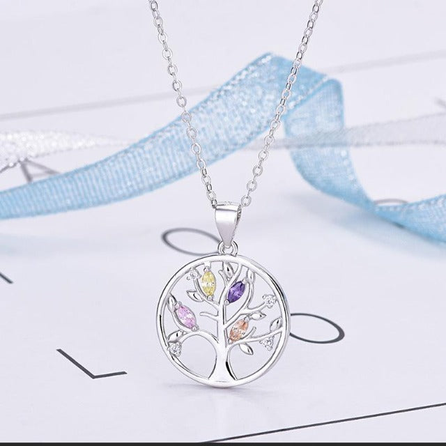 Collar Árbol de la Vida Mujer violeta