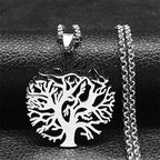 Collar Árbol de la Vida Colgante Acero Endurecido