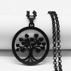 Collar Árbol de la Vida Colgante Acero Endurecido mujer