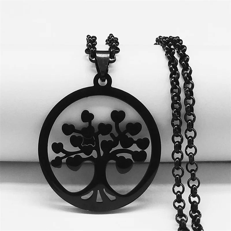 Collar Árbol de la Vida Colgante Acero Endurecido mujer