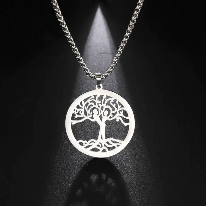 Collar Árbol de la Vida Colgante Color Plata