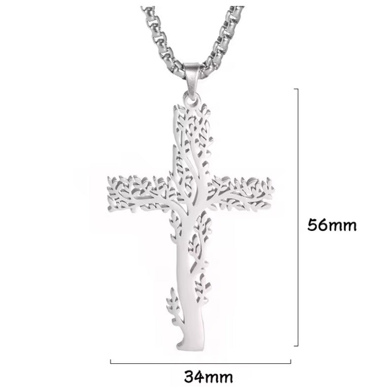 Collar Colgante Cruz Árbol de la Vida