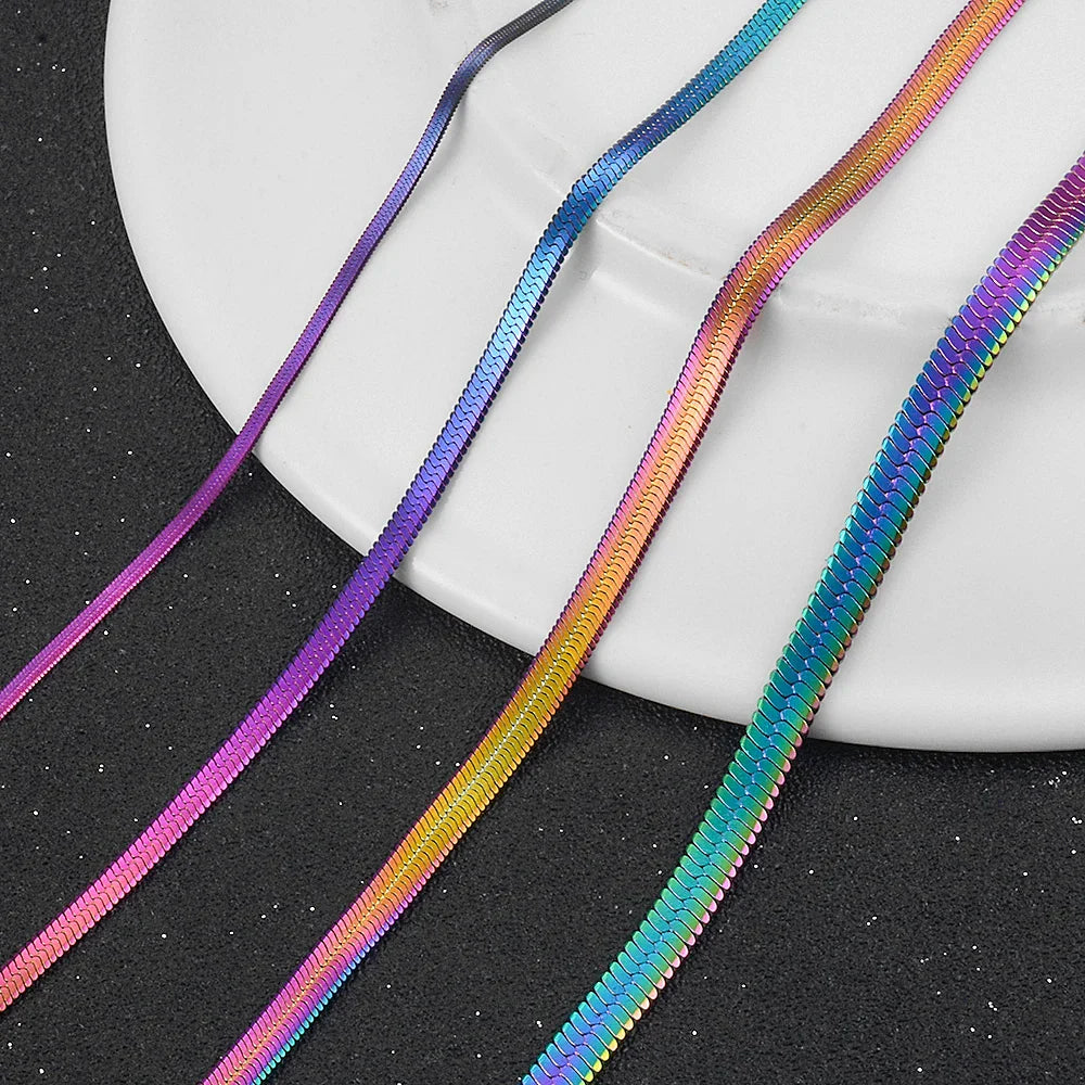 Collier arc-en-ciel pour homme ou femme