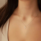 Collar con Colgante Fino de Champiñón plata