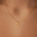 Collar con Colgante Fino de Champiñón oro rosa