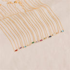 Collar con Colgante Fino de Piedra de Nacimiento de Color