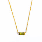 Collar con Colgante Fino de Piedra de Nacimiento de Color