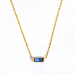 Collar con Colgante Fino de Piedra de Nacimiento de Color