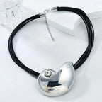 Collar con Gran Colgante de Concha Caracol plata