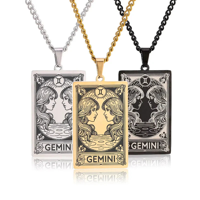 Collar con bonito colgante del signo zodiacal astrológico