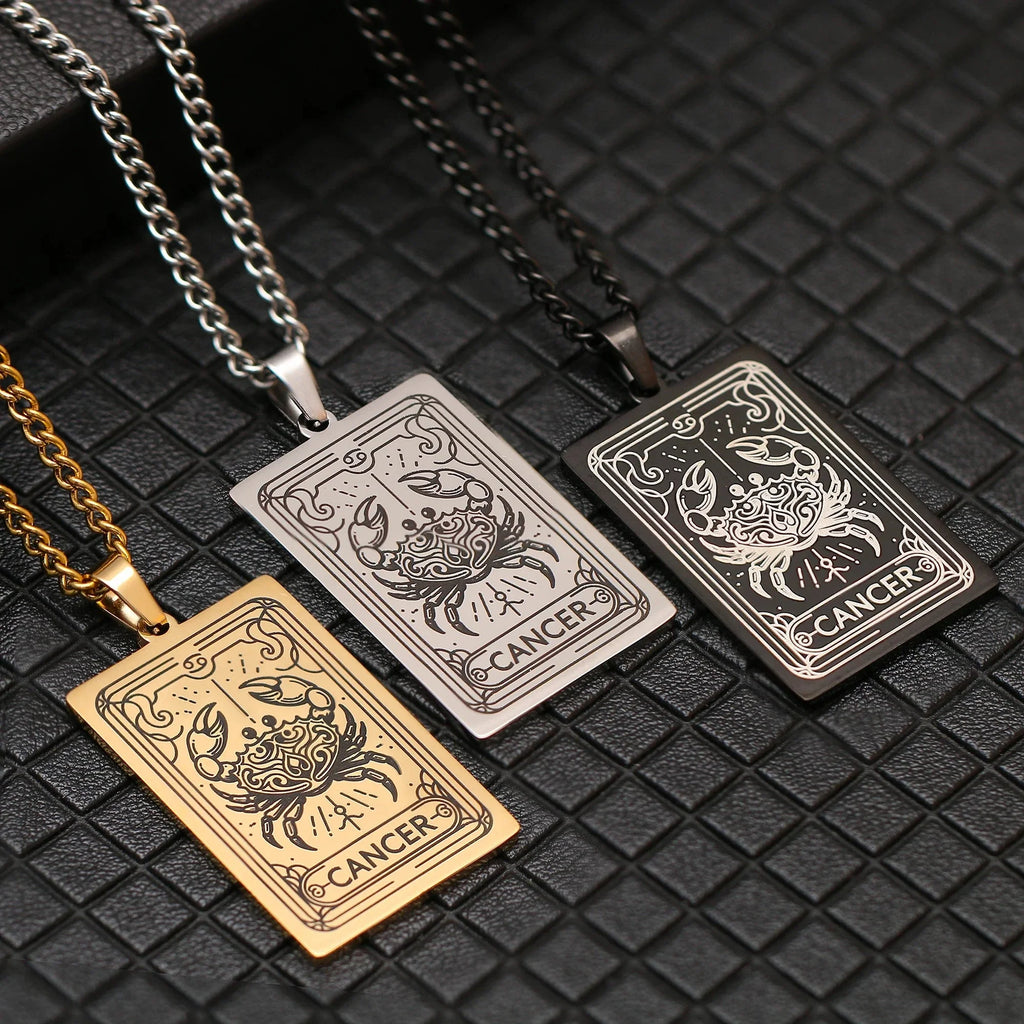 Collar con bonito colgante del signo zodiacal astrológico
