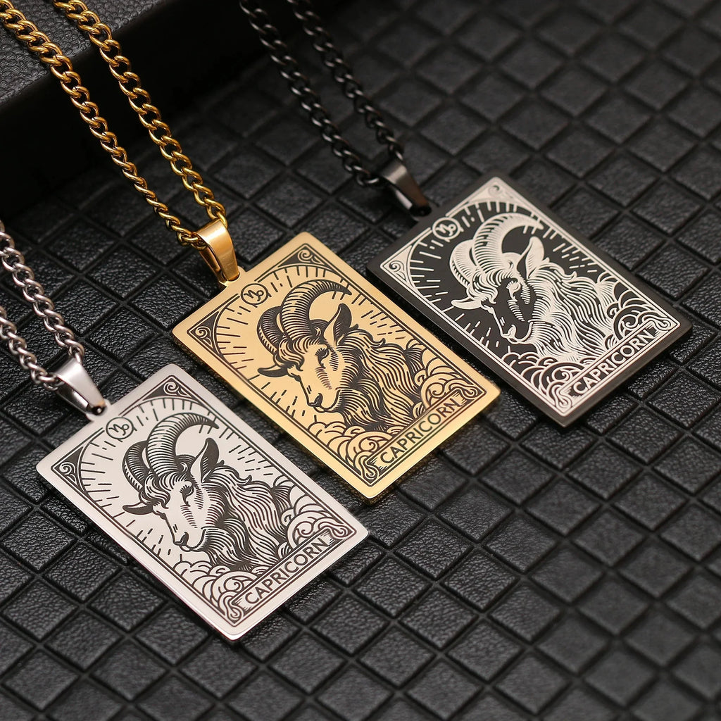 Collar con bonito colgante del signo zodiacal astrológico