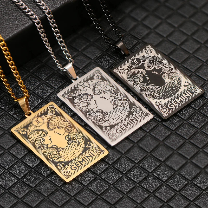 Collar con bonito colgante del signo zodiacal astrológico