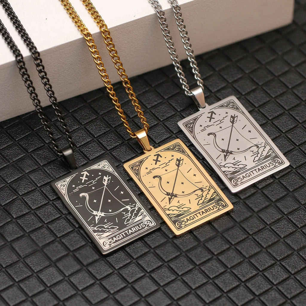 Collar con bonito colgante del signo zodiacal astrológico