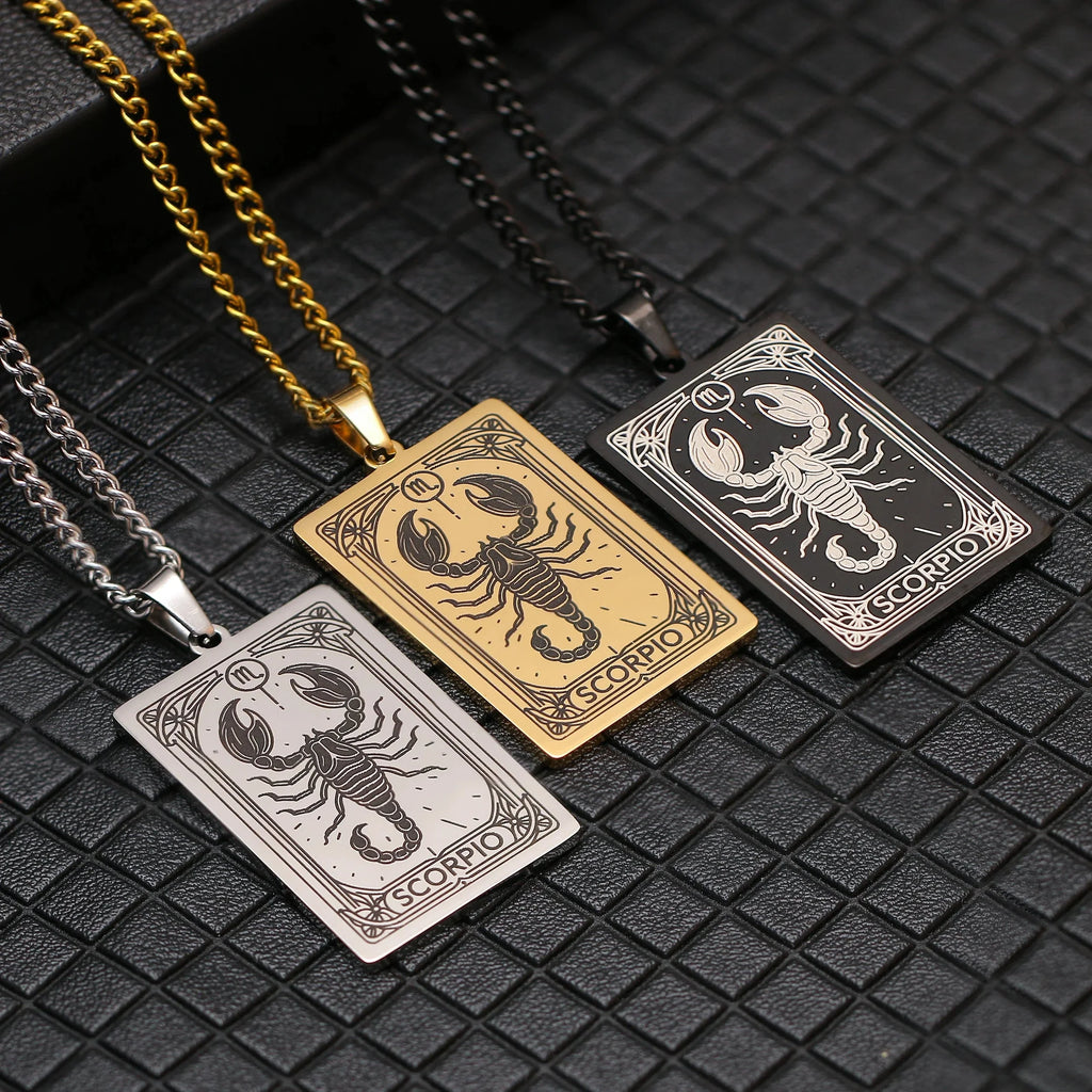Collar con bonito colgante del signo zodiacal astrológico