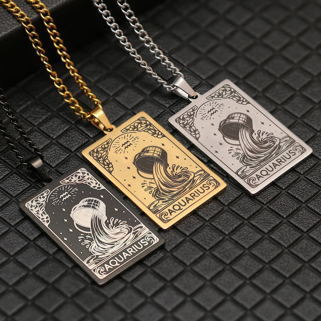 Collar con bonito colgante del signo zodiacal astrológico